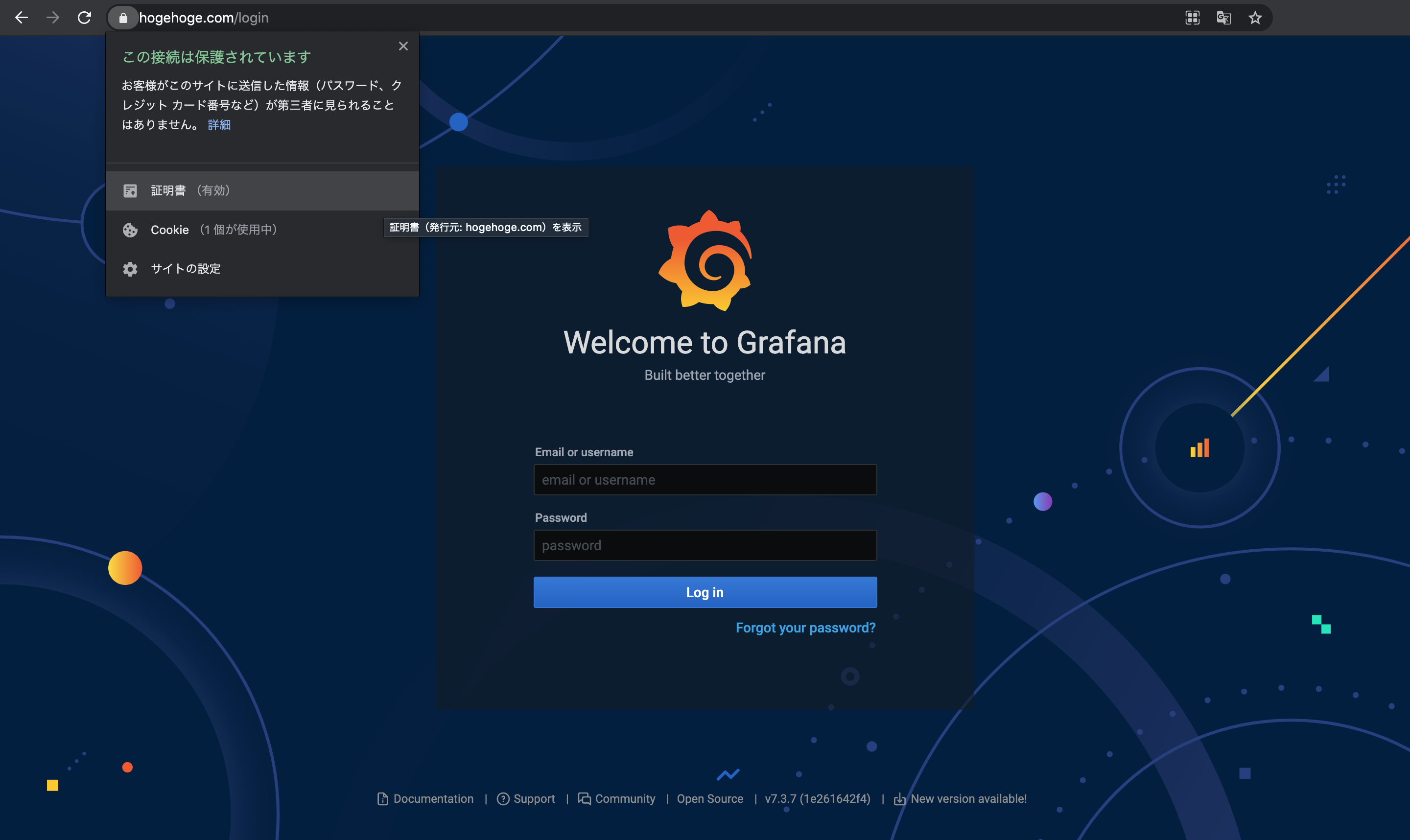 HTTPSで公開されている