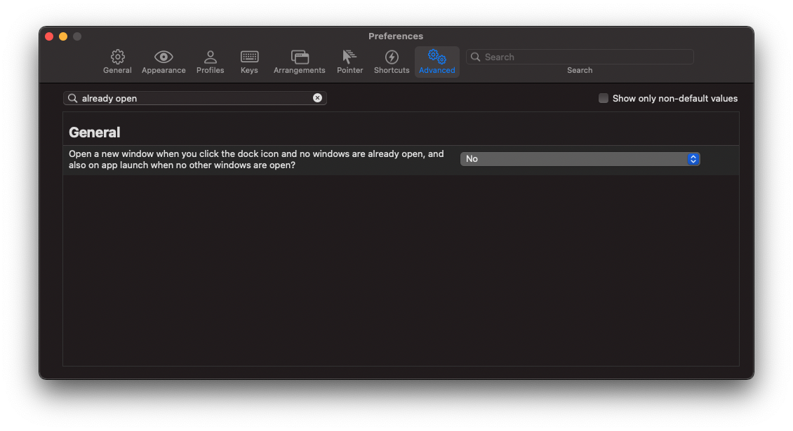 prevent opening a new terminal window except with a hotkey