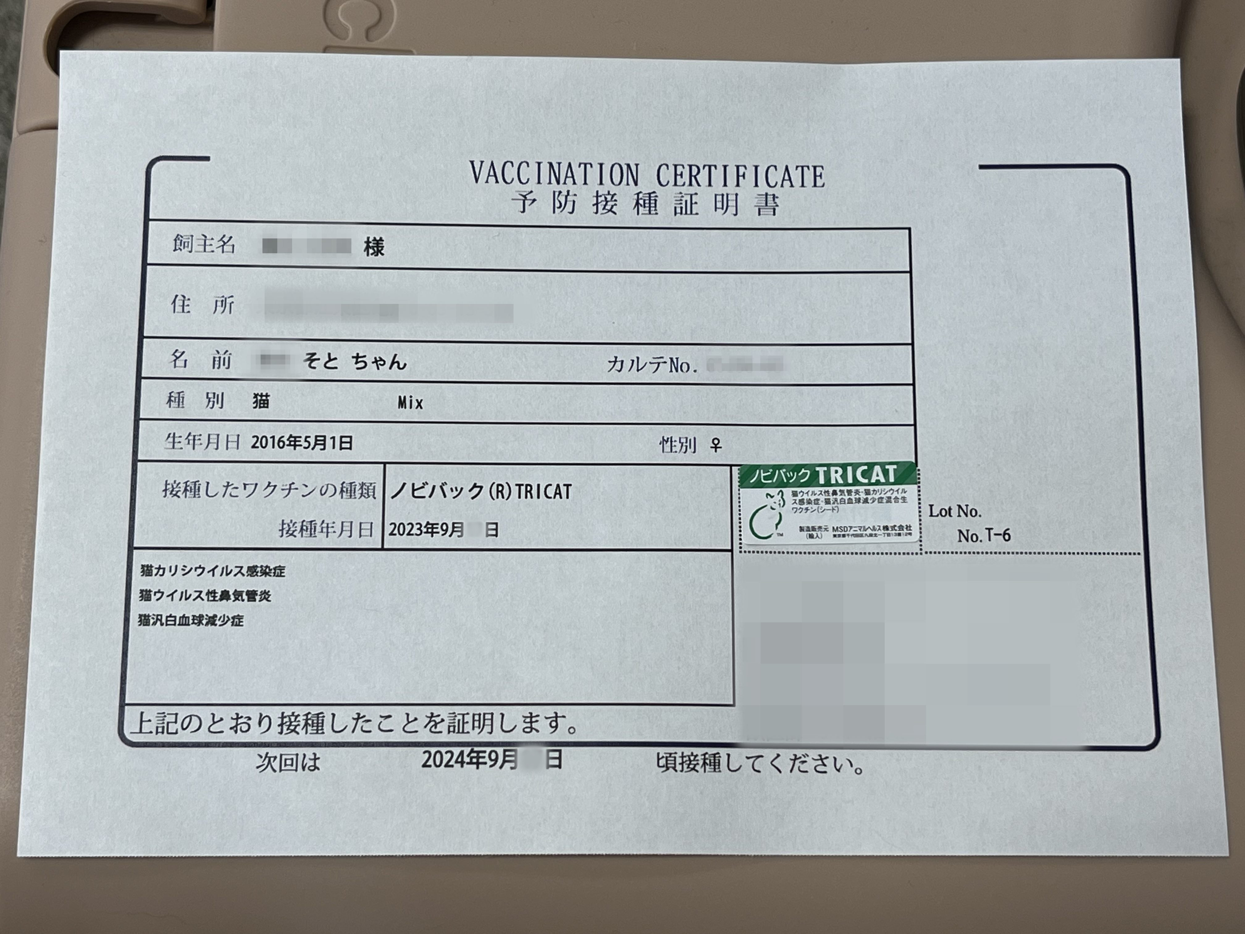 Vaccinated